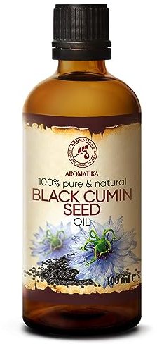 Huile de Nigelle - Cumin Noir - 100ml - Nigella Sativa - Pressée à Froid - Huile de Support - Soins du Visage - Huile pour Peau - Corps - Soin Peaux Sèches, Cheveux