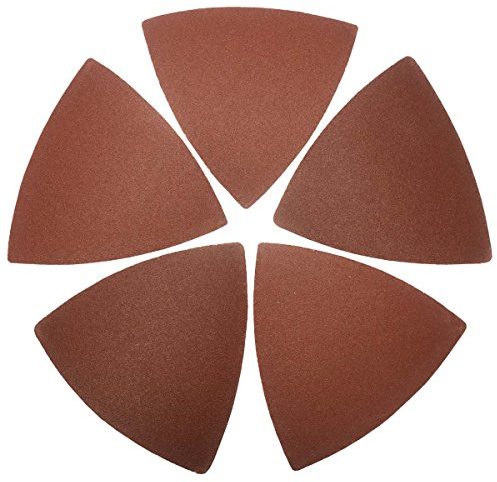 XXGO 60 Pcs 240 Grits Triangle 80mm Multi Tool Sandpaper for 3-1/8 Inch Oscillating Multi Tool Sanding Plate Compatible with Bosch Dewalt Fein Makita Milwaukee Ryobi XG8020240U