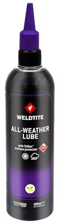 WELDTITE All-Weather Biodegradable Bike Chain Lubricant, 400 ml | High Performance, Long-Lasting Lubrication, Environmentally Friendly, Suitable for All Weather Conditions, Anti Wear Additive