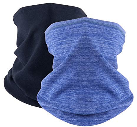 HEGCOIIE 2 Stück Damen Herren Winter Loop Schal Weichem Fleece Halswärmer Winddicht Ski Maske Schlauchschal Warmer für Skifahren Laufen Radfahren