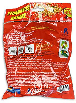 Pride.Direct® Konfetti Pistole (Konfetti Werfer, Rot)