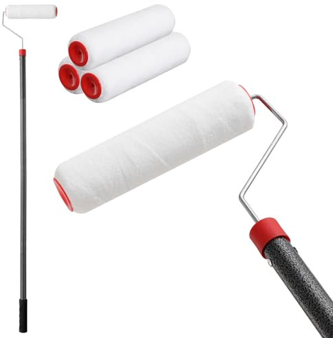 Harrms Long Paint Roller Extendable 121cm, Sponge Rollers for Painting,Gloss Roller Decorating Tools for Walls and Ceilings, Paint Roller Set with Extension Pole