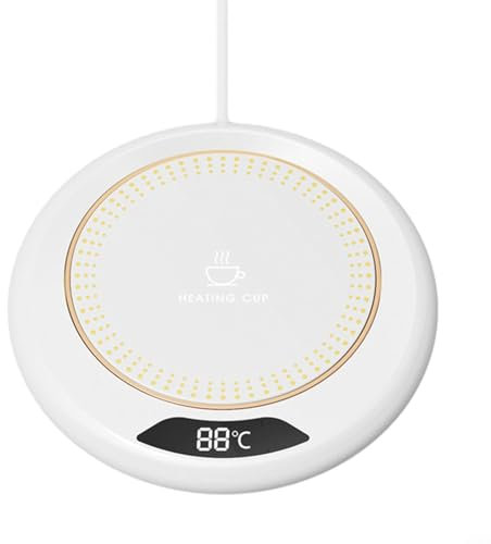 Dessous de verre USB, chauffe-tasse 20 W, 3 réglages de température, profitez d'une boisson chaude à tout moment (blanc)