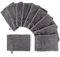Pure Label 10-TLG. Waschhandschuh Waschlappen Set mit Anhängeschlaufe aus 100% Baumwolle, saugstark, weich und Oeko-TEX Zertifiziert - 10 Waschlappen aus Baumwolle 16x21cm, Anthrazit - Grau