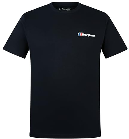 Berghaus Men's Class Logo T-Shirt | 100% Cotton Non-Technical T-Shirt, Black/Black, L