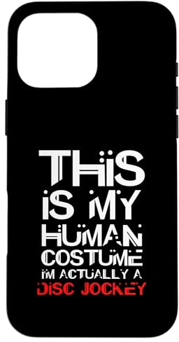 Scary DJ Disc Jockey Halloween Costume Divertente Attrezzatura per DJ Custodia per iPhone 16 Pro Max