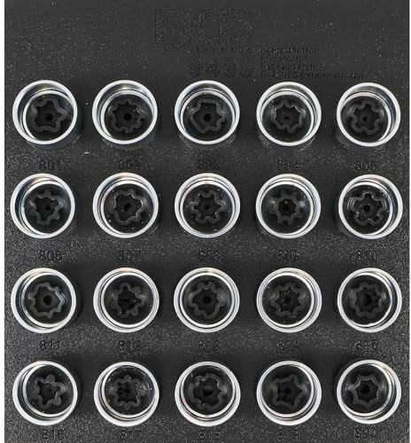 BGS 9499 | Werkstattwageneinlage 1/6: Felgenschloss-Werkzeug-Satz für Audi | 20-tlg.