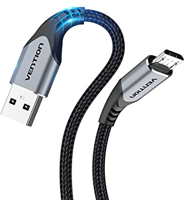 VENTION Cable Micro USB 2m Cable Mando ps4 Cable Cargador ebook Kindle Tejido de Nylon Cable Cargador Android Micro usb