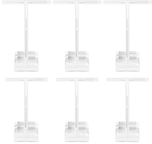 Bigxin 6 Pieces Earring Display Holder, Acrylic Earring Holder Stand Clear Earring Display T Bar Stand Earring Display Rack for Earring Jewellery Holder (2 Sizes)