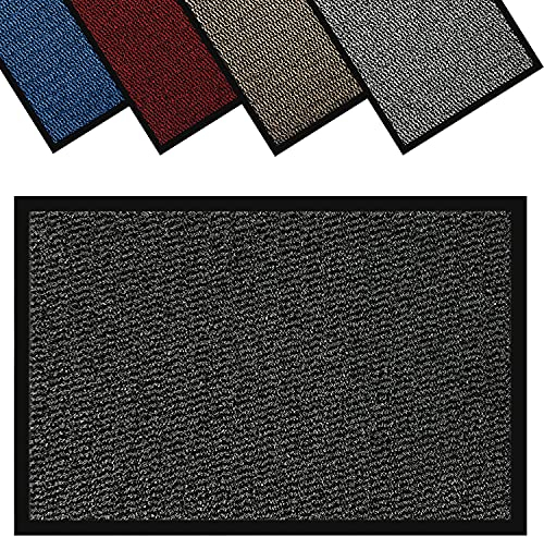 Large Washable Door Mats Indoor 90cm x 60cm Extra Large Indoor Mats for Entrances- Front & back door doormats, Rubber back Dirt & Dust trapper Barrier Mat, Absorbent Large Entrance rug & Floor mat