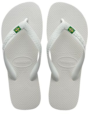 Havaianas Top Brasil Unisex - Adulto FlipFlop White 39 EU