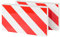 Walser CarComfort protección de la Pared del Garaje, 2 Piezas de protección del Borde de la Puerta del Coche 32x20x4 cm Rojo/Blanco