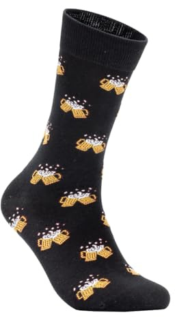 DIVER SOCKS Roliga herrstrumpor - roliga tryckta tecknade strumpor idealiska som originella presenter till män - tillverkade i Spanien och gäller från storlek 40–46, svart, 40-46 EU
