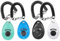 Diyife 4 Stück Hunde Clicker, Multi-Color Trainings-Clicker mit Handschlaufe, Klicker mit Großem Knopf, Hundeerziehung und Hundetraining, für Hund, Katze, Pferd (Cyan + Blau + Schwarz + Weiß)
