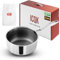 ICQK Pentolino Antiaderente Triplo Strato (Acciaio Inox + Alluminio) Diametro Ø 18 cm, Antigraffio, NO PFOA, Per Piano Cottura Induzione, Ceramica, Elettrico, Gas, Forno, Manico Anti Scottatura, Shiny