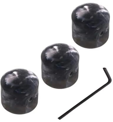 gitarrenzubehör für anfänger 3 Teile/paket Elektrische Gitarre Zylinder Knöpfe Speed ​​Volume Tone Control Knöpfe Teile(Black)