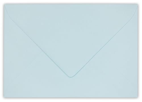 Kuvertwelt Briefumschläge DIN C6 (162x114mm) 50 Stück Hellblau Nassklebende Umschläge für Karten und Einladungen – Umschläge für Geschäftspost, Büro, Hochzeit und den privaten Gebrauch