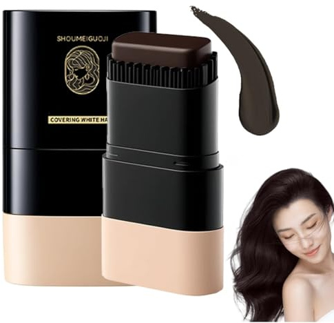 Genérico 2-in-1 Hair Color Touch Up Sticks,Portable Hair Color Touch-Up Stick with Built-In Comb,Unisex Waterproof and Sweat-Proof Hair Dye Comb