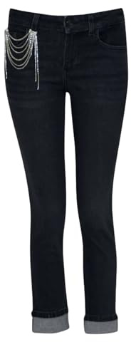 Liu Jo Pantalone Jeans Cinque Tasche Monroe Bottom Up Skinny | 5BLDAUF5006D4797 87462 Grigio Scuro, Grigio Scuro, 29