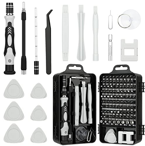 Cacciaviti Precisione,Set Cacciaviti Professionali 115 in 1, Cacciavite Multifunzione Con Asta Per Telefoni Cellulari, Computer Portatili, Orologi, Giocattoli, Fotocamere