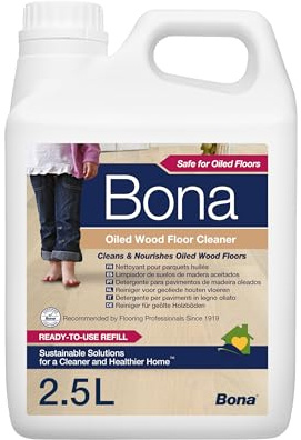 Bona - Nettoyant Pour Parquets Huilés - 2.5L - Compatible Avec Tous les Serpillères Vaporisateur - Produit Nettoyant Sol