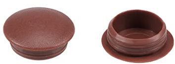 sourcing map 20St Abdeckkappe Lochstopfen Eindrücken Kunststoff für Möbel 12mm Dmr Braun