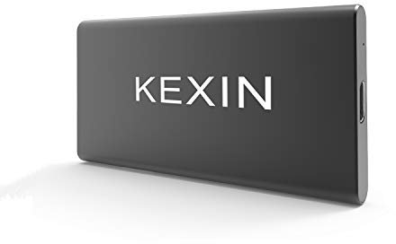 KEXIN SSD 250GB Portable SSD 250 GB External SSD USB 3.0 Aluminium Schwarz