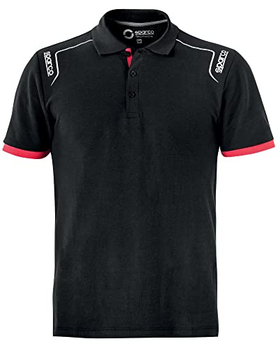 Sparco Portland Polo da Lavoro Manica Corta in Cotone Nera (L)