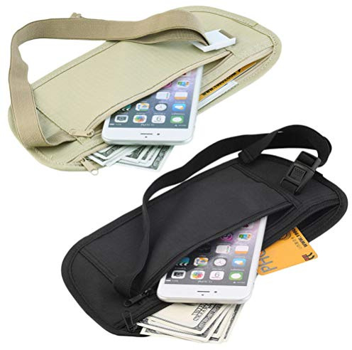 Gintdinpu Cintura Porta Soldi da Viaggio Portafoglio Nascosto Passaporto Soldi Borsa da Viaggio di Sicurezza segreta Sottile Confezione Petto, Cintura da Corsa, e