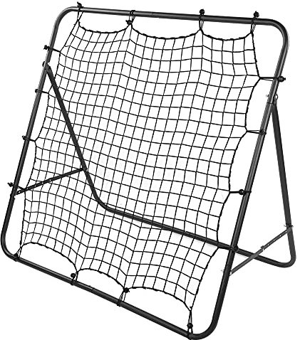 HOHXFYP Volleyball Rebounder Netz, Stahl, 47,24 Zoll, Verstellbares Sprungtor, Mesh Fu?ball Rebounder f¨¹r Das Training