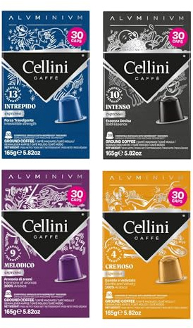 Coffee Cellini Nespresso Compatible Aluminium Capsules - Aluminium Tasting Kit 120pcs | Nespresso Compatible Capsules