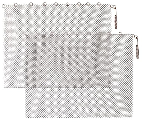 Grille de cheminée - Pare-étincelles - En métal pour cheminée à suspendre à la maison - Design décoratif - Clôture de sécurité de cheminée en maille