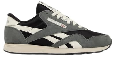 Reebok Men's Classic Nylon Sneaker, Washed Black Dark Fog Chalk, 9 UK