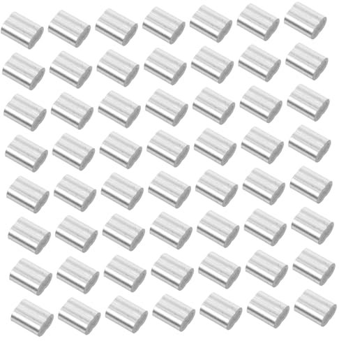 Alipis 60 Piezas De Manguitos De Engarce De Aluminio Prensado Para Cables De Acero Manguitos De Engarce Para Cables De Acero Manguitos De Engarce Para Cables De Acero Manguitos De