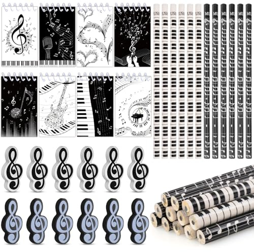 Rdlobu 32 Pcs Music Pencils Set, Music Themed Gifts
