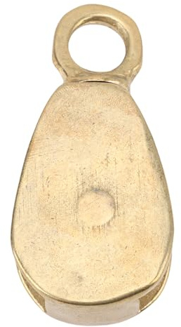 Zhangpu Polea de Bandera de Latón Polea Giratoria de 32 Mm de Diámetro de una Sola Polea Bloque de Polea Fina para los Barcos de Las Cuerdas del Indicador de la Señal Yates