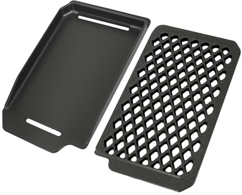 WELL GRILL Gjutjärnsgrillgaller & plancha platta för SEVERIN SEVO elektrisk grill, grillplancha grillplatta, gjutjärnsgaller tillbehör för Severin Sevo GT/GS/PG 8106 8107 8138 8139 8119 kontaktgrill