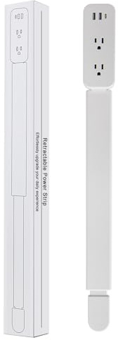 Outlet Extender Stick - Features USB-A, USB-C and 2 AC Outlets, Extends 22-34, Rotates 180° Access Hard-to-Reach Outlets, Wall Plug Power Socket Expander Nightstands, Sofa, Desks and More