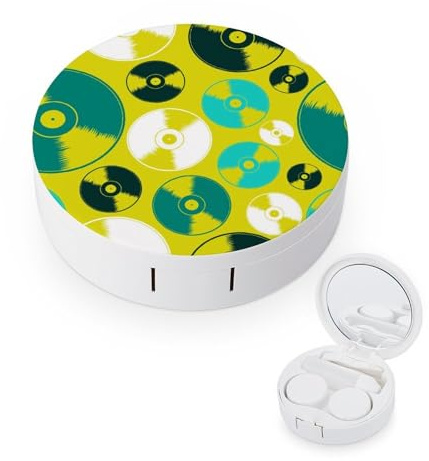 fkgvwo Contact Lens Case Color Circle Contact Lens Box Travel Kit Portable for Travel & Home