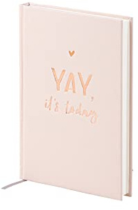 Rössler 18831429001 – My Journal bok med varmfolieprägling DIN A5, 192 sidor prickig, bunden, pastel pulver 'Yay'