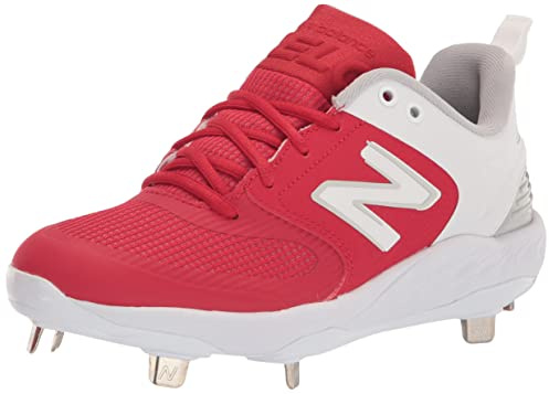 New Balance Women's Fresh Foam Velo V3 Softball Shoe, Red/White, 5 UK