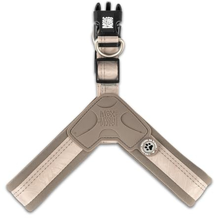 Max & Molly Q-Fit Hundegeschirr Mittelgrosse Hunde mit Gotcha! Smart ID Sicherheitsanhänger, Matrix 2.0 Sand/XL, Geschirr Hund Gepolstert & Reflektierend - Komfort für deinen treuen Begleiter