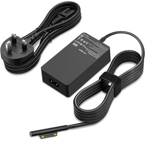 GBMGLRY 65W Laptop Charger Compatible With Microsoft Surface Laptop 6, 5, 4, 3, 2, 1, Pro 10, 9, 8, 7+, 7, 6, 5, 4, 3, X Book 3, 2, 1,Funktioniert mit 65W 44W 36W 24W