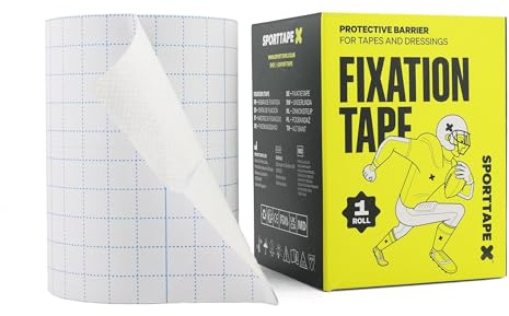 SPORTTAPE Rullo di fissaggio – 10 cm x 10 m – nastro adesivo medicale autoadesivo e traspirante, per giunti, fissaggio di bendaggi, catetere e ferite