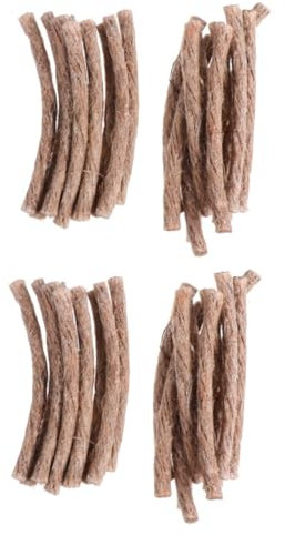 KOMBIUDA 40pcs Hemp Wick Camping Survival Kit Outdoor Fire Starter Rope Survival Tool for Hiking