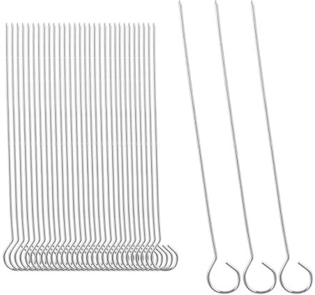 30 aghi da 15 cm, Acciaio Inox Resistente All'Arrugginimento - Sostituto Forchette Ago Pinze Grigliata | Spiedini Ago Per Spiedini Ferri Per Spiedini