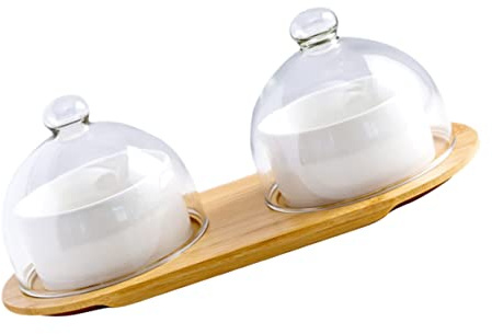 BESTYASH Ciotola in per Dessert con in Vetro Trasparente Scodella per Frutta e Snack Materiale Durevole e