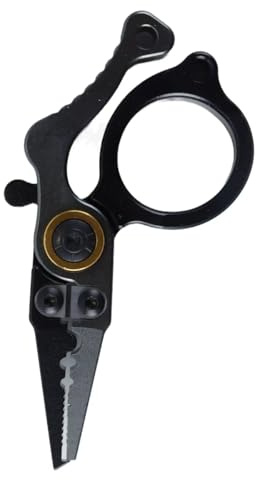 Ausi Mini pince de pêche multifonction avec arrache-hameçons, tranchant en acier tungstène, poignée en alliage d'aluminium, verrouillage de sécurité pour pêcheurs en eau douce.