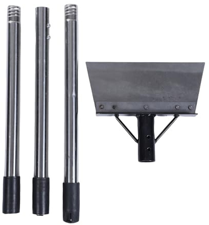 Pala Piatta Giardino Multifunzione, Raschietto per Pavimenti con Manico Staccabile con 3 Manici per Pala, Raschietto per Diserbo in Metallo per Bordi del Prato, Raschietto per