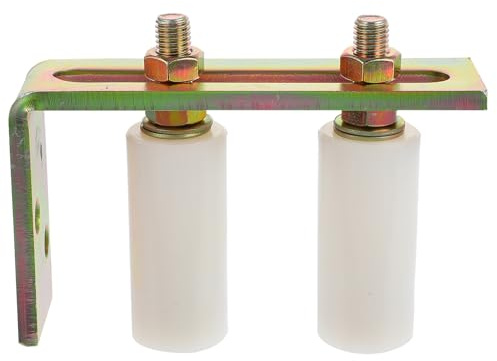 Yardenfun Guida a Rulli per Cancelli Scorrevoli con Staffa a l in Nylon Resistente Rulli Regolabili per Porte e Cancelli Ferramenta Supporto per Porte Scorrevoli e Garage Kit Completo
